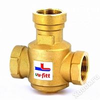 Uni-Fitt Клапан Н 1"1/4 3-ходовой термостатический 60?С Kvs 9 для напольных котлов, смешение боковое (48162G909070)