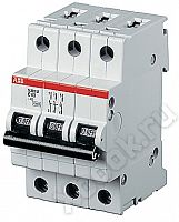 ABB S203P Автоматический выключатель 3P 10А (B) 25kA (2CDS283001R0105)