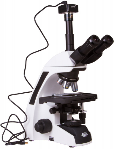 Микроскоп цифровой Levenhuk (Левенгук) MED D1000T, 14 Мпикс, тринокулярный задняя часть